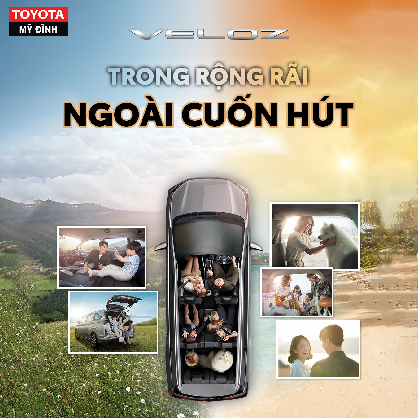 Nội thất bên trong rộng rãi xe Toyota Veloz Cross 2023