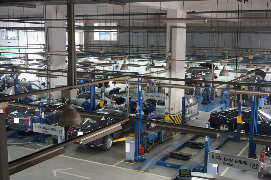đến bảo dưỡng định kỳ tại Toyota Mỹ Đình giúp tiết kiệm xăng