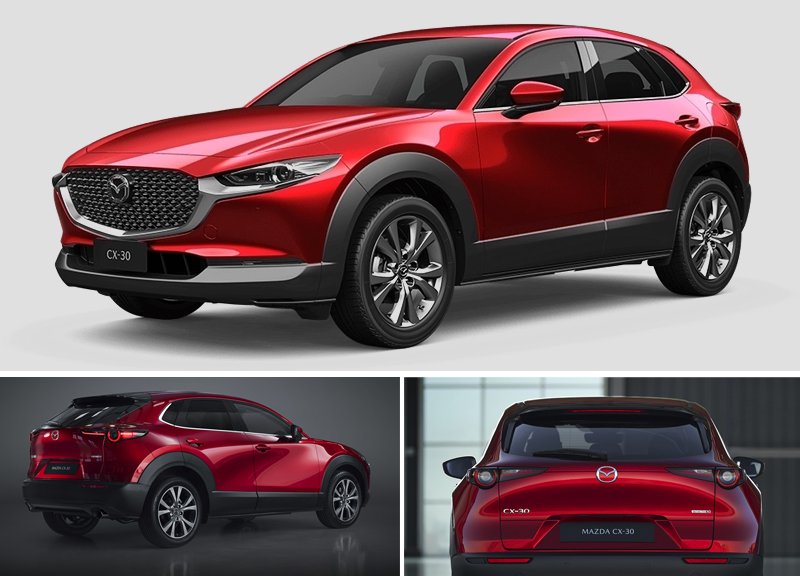 ngoại thất mazda cx 30 đỏ